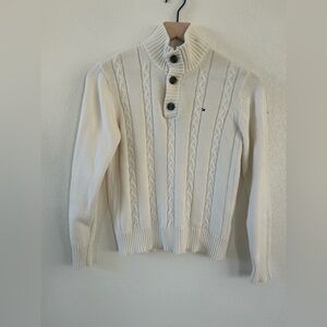 Tommy Hilfiger Cream Sweater with Red Accent